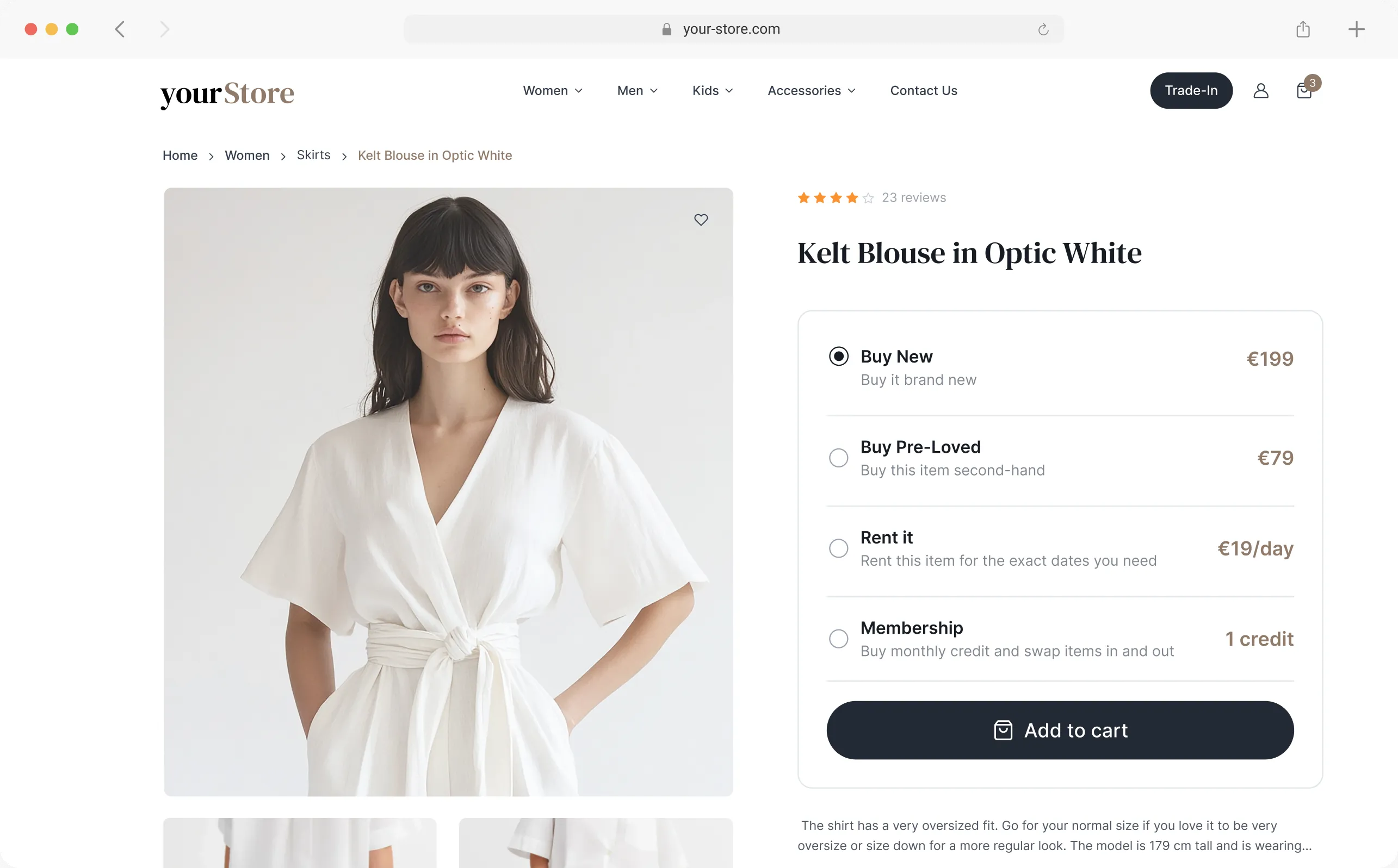 Weloop recommerce dashboard interface preview